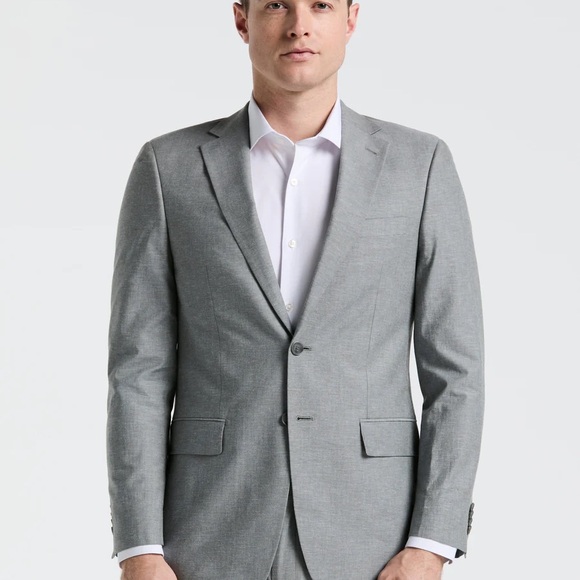 Perry Ellis Light Gray Linen Blend Suit 42R and 33x30 - Picture 4 of 7